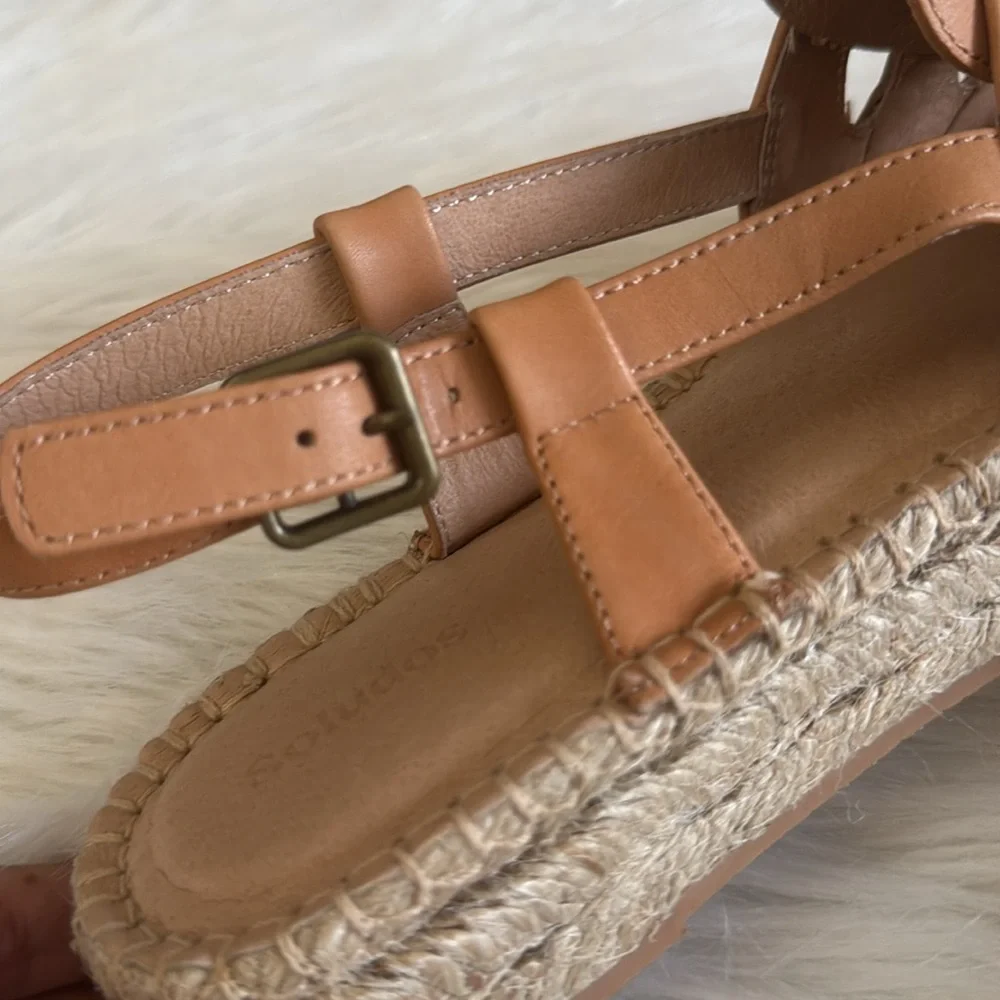 Soludos Sanibel Fisherman Leather Espadrille Sandals Sahara Pink Size 7.5 - Picture 13 of 16